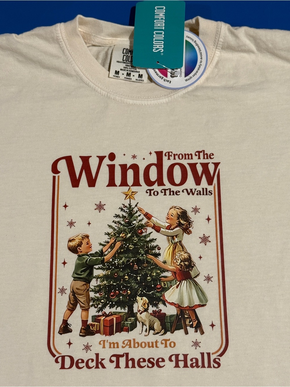 Comfort Colors Women’s Boxy / Cropped  Cream Holiday Funny Graphic Tee